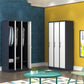 Contemporary Steel Storage Cabinet Hinged Wardrobe Armoire for Home Gray-White 3 Clearhalo 'Armoires & Wardrobes' 'armoires_wardrobes' 'Bedroom Furniture' 'furn' 'furn_armoires_wardrobes' 'Furniture' 5493440