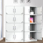 Contemporary Steel Storage Cabinet Hinged Wardrobe Armoire for Home Clearhalo 'Armoires & Wardrobes' 'armoires_wardrobes' 'Bedroom Furniture' 'furn' 'furn_armoires_wardrobes' 'Furniture' 5493451