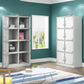 Contemporary Steel Storage Cabinet Hinged Wardrobe Armoire for Home White 8 Clearhalo 'Armoires & Wardrobes' 'armoires_wardrobes' 'Bedroom Furniture' 'furn' 'furn_armoires_wardrobes' 'Furniture' 5493455