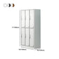 Contemporary Steel Storage Cabinet Hinged Wardrobe Armoire for Home Clearhalo 'Armoires & Wardrobes' 'armoires_wardrobes' 'Bedroom Furniture' 'furn' 'furn_armoires_wardrobes' 'Furniture' 5493463
