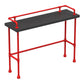 Industrial Red and Black Pub Table Set 1/2/4 Pieces Rectangle Trestle Pub Dining Set