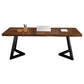 Industrial Dining Set 1/2 Pieces Solid Wood Double Pedestal Dinette Set