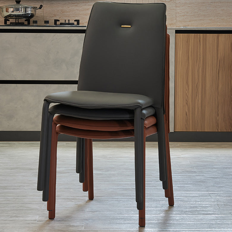 Modern Style Dining Chair Armless Chairs with Metal Legs for Home Clearhalo 'Dining Chairs' 'Dining Tables & Seating' 'dining_chair' 'furn' 'furn_dining_chair' 'Furniture' 'Kitchen & Dining Furniture' 5493595