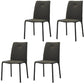 Modern Style Dining Chair Armless Chairs with Metal Legs for Home Dark Gray 4 Piece Set Clearhalo 'Dining Chairs' 'Dining Tables & Seating' 'dining_chair' 'furn' 'furn_dining_chair' 'Furniture' 'Kitchen & Dining Furniture' 5493598