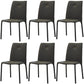 Modern Style Dining Chair Armless Chairs with Metal Legs for Home Dark Gray 6 Piece Set Clearhalo 'Dining Chairs' 'Dining Tables & Seating' 'dining_chair' 'furn' 'furn_dining_chair' 'Furniture' 'Kitchen & Dining Furniture' 5493599