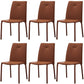 Modern Style Dining Chair Armless Chairs with Metal Legs for Home Orange 6 Piece Set Clearhalo 'Dining Chairs' 'Dining Tables & Seating' 'dining_chair' 'furn' 'furn_dining_chair' 'Furniture' 'Kitchen & Dining Furniture' 5493607