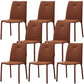 Modern Style Dining Chair Armless Chairs with Metal Legs for Home Orange 8 Piece Set Clearhalo 'Dining Chairs' 'Dining Tables & Seating' 'dining_chair' 'furn' 'furn_dining_chair' 'Furniture' 'Kitchen & Dining Furniture' 5493609