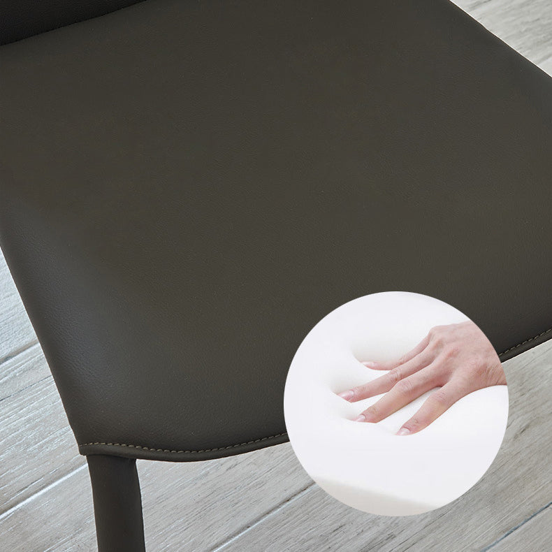 Modern Style Dining Chair Armless Chairs with Metal Legs for Home Clearhalo 'Dining Chairs' 'Dining Tables & Seating' 'dining_chair' 'furn' 'furn_dining_chair' 'Furniture' 'Kitchen & Dining Furniture' 5493610