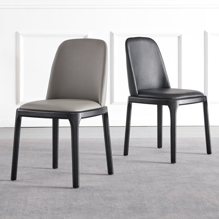 家のために木製の脚を備えたモダンなスタイルのダイニングチェアアームレスチェア