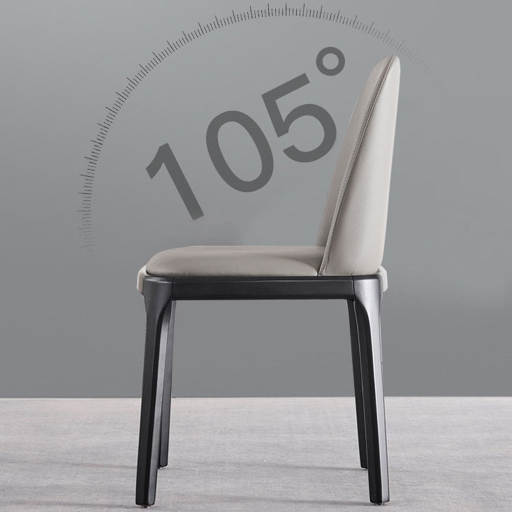 家のために木製の脚を備えたモダンなスタイルのダイニングチェアアームレスチェア