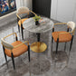 Mesa de comedor redonda Escritorio con base de pedestal de lujo de piedra sinterizada