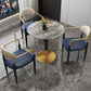 Mesa de comedor redonda Escritorio con base de pedestal de lujo de piedra sinterizada