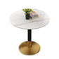 Mesa de comedor redonda Escritorio con base de pedestal de lujo de piedra sinterizada