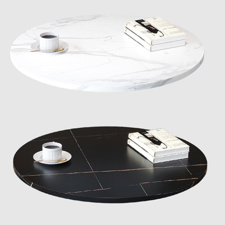 Mesa de comedor redonda Escritorio con base de pedestal de lujo de piedra sinterizada