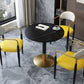 Mesa de comedor redonda Escritorio con base de pedestal de lujo de piedra sinterizada