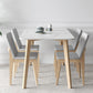 White Stone Top Dining Table Mid-Century Modern Dining Table with 4 Legs