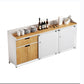 Modern Style Side Board Metal Sideboard with Sliding Door for Kitchen 71"L x 16"W x 35"H White Clearhalo 'buffet_sideboard' 'Buffets & Sideboards' 'furn' 'furn_buffet_sideboard' 'Furniture' 'Kitchen & Dining Furniture' 5494210