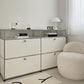 Sideboard in acciaio inossidabile in stile contemporaneo