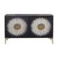 Glam Sideboard Engineered Wood Sideboard with Doors for Living Room 59"L x 16"W x 35"H Black-White Clearhalo 'buffet_sideboard' 'Buffets & Sideboards' 'furn' 'furn_buffet_sideboard' 'Furniture' 'Kitchen & Dining Furniture' 5494318