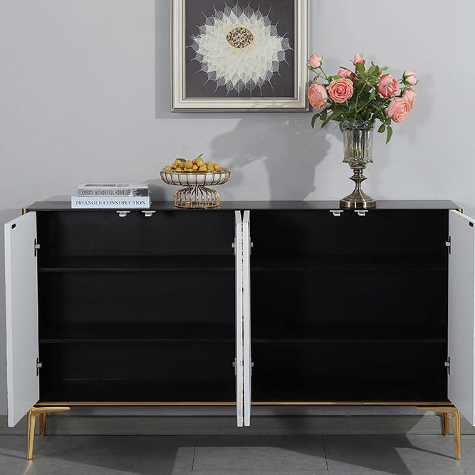 Glam Sideboard Engineered Wood Sideboard with Doors for Living Room Clearhalo 'buffet_sideboard' 'Buffets & Sideboards' 'furn' 'furn_buffet_sideboard' 'Furniture' 'Kitchen & Dining Furniture' 5494328