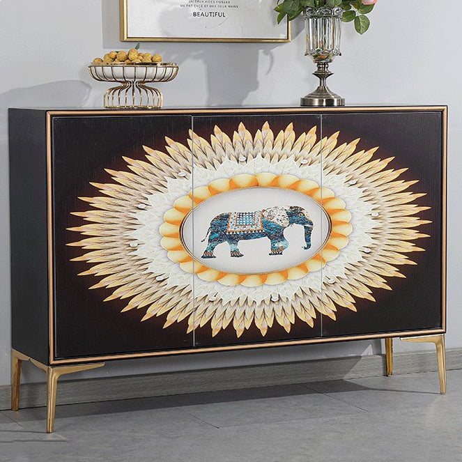Glam Sideboard Engineered Wood Sideboard with Doors for Living Room Clearhalo 'buffet_sideboard' 'Buffets & Sideboards' 'furn' 'furn_buffet_sideboard' 'Furniture' 'Kitchen & Dining Furniture' 5494330