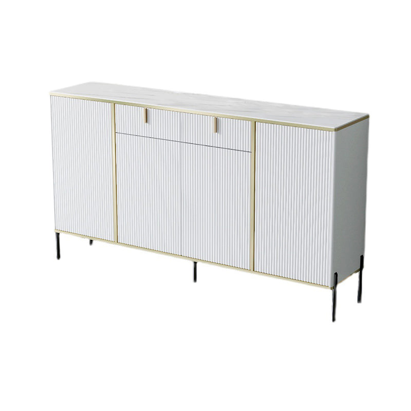 Glam Style Buffet Sideboard Sintered Stone Top Server with Door and Drawer for Home Use Clearhalo 'buffet_sideboard' 'Buffets & Sideboards' 'furn' 'furn_buffet_sideboard' 'Furniture' 'Kitchen & Dining Furniture' 5494384