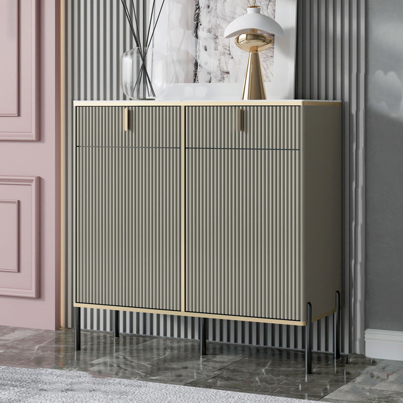 Glam Style Buffet Sideboard Sintered Stone Top Server with Door and Drawer for Home Use Clearhalo 'buffet_sideboard' 'Buffets & Sideboards' 'furn' 'furn_buffet_sideboard' 'Furniture' 'Kitchen & Dining Furniture' 5494396