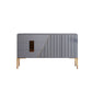 Rectangle Home Sideboard Luxury Cabinet with Drawers and Doors Grey Clearhalo 'buffet_sideboard' 'Buffets & Sideboards' 'furn' 'furn_buffet_sideboard' 'Furniture' 'Kitchen & Dining Furniture' 5494471