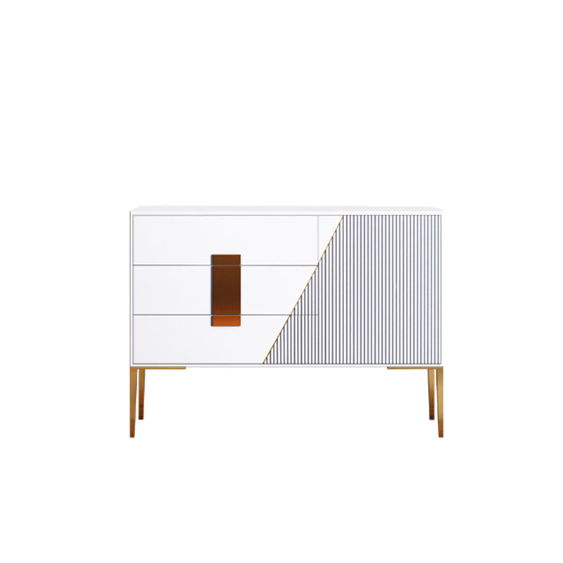 Rectangle Home Sideboard Luxury Cabinet with Drawers and Doors 47"L x 16"W x 35"H White Clearhalo 'buffet_sideboard' 'Buffets & Sideboards' 'furn' 'furn_buffet_sideboard' 'Furniture' 'Kitchen & Dining Furniture' 5494475