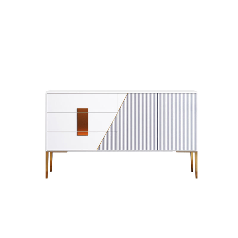 Rectangle Home Sideboard Luxury Cabinet with Drawers and Doors White Clearhalo 'buffet_sideboard' 'Buffets & Sideboards' 'furn' 'furn_buffet_sideboard' 'Furniture' 'Kitchen & Dining Furniture' 5494477