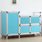 47.5"L Modern Style Sideboard with Metal Cabinets Door Sideboard for Kitchen Dining Room Clearhalo 'buffet_sideboard' 'Buffets & Sideboards' 'furn' 'furn_buffet_sideboard' 'Furniture' 'Kitchen & Dining Furniture' 5494490