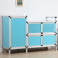 47.5"L Modern Style Sideboard with Metal Cabinets Door Sideboard for Kitchen Dining Room Lake Blue Clearhalo 'buffet_sideboard' 'Buffets & Sideboards' 'furn' 'furn_buffet_sideboard' 'Furniture' 'Kitchen & Dining Furniture' 5494491