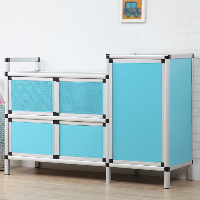 47.5"L Modern Style Sideboard with Metal Cabinets Door Sideboard for Kitchen Dining Room Sky Blue Clearhalo 'buffet_sideboard' 'Buffets & Sideboards' 'furn' 'furn_buffet_sideboard' 'Furniture' 'Kitchen & Dining Furniture' 5494496