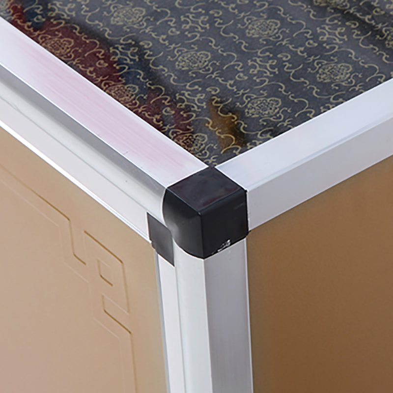 47.5"L Modern Style Sideboard with Metal Cabinets Door Sideboard for Kitchen Dining Room Clearhalo 'buffet_sideboard' 'Buffets & Sideboards' 'furn' 'furn_buffet_sideboard' 'Furniture' 'Kitchen & Dining Furniture' 5494501