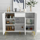 Glam Style Sideboard White Wooden Buffet Stand for Dining Room Clearhalo 'buffet_sideboard' 'Buffets & Sideboards' 'furn' 'furn_buffet_sideboard' 'Furniture' 'Kitchen & Dining Furniture' 5494688