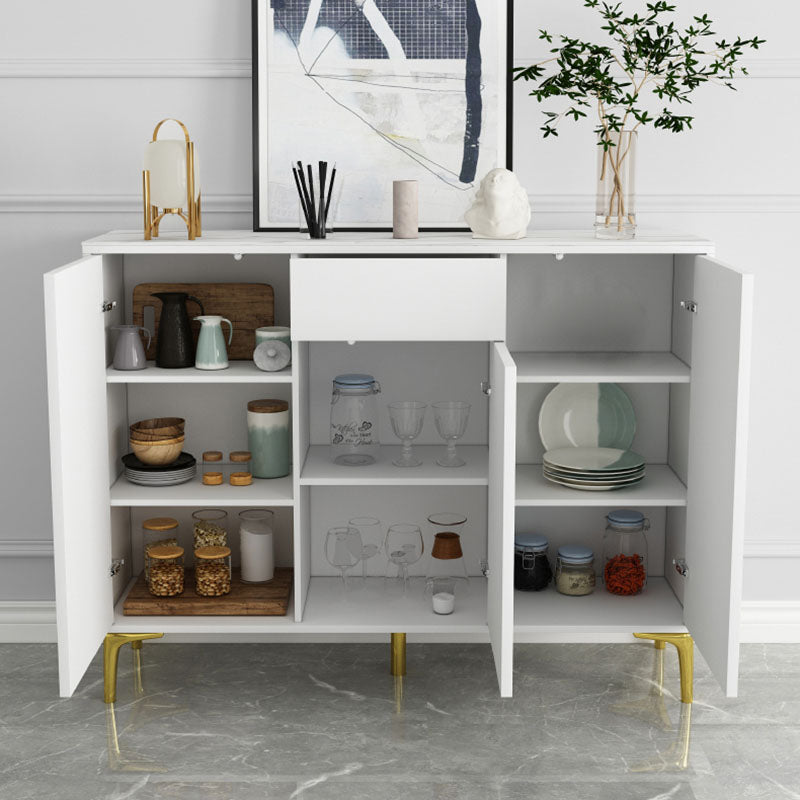 Glam Style Sideboard White Wooden Buffet Stand for Dining Room Clearhalo 'buffet_sideboard' 'Buffets & Sideboards' 'furn' 'furn_buffet_sideboard' 'Furniture' 'Kitchen & Dining Furniture' 5494688