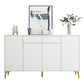 Glam Style Sideboard White Wooden Buffet Stand for Dining Room Clearhalo 'buffet_sideboard' 'Buffets & Sideboards' 'furn' 'furn_buffet_sideboard' 'Furniture' 'Kitchen & Dining Furniture' 5494689