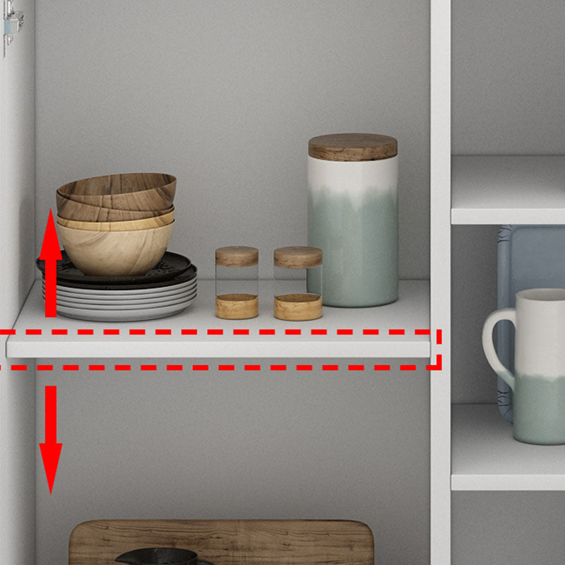 Glam Style Sideboard White Wooden Buffet Stand for Dining Room Clearhalo 'buffet_sideboard' 'Buffets & Sideboards' 'furn' 'furn_buffet_sideboard' 'Furniture' 'Kitchen & Dining Furniture' 5494693