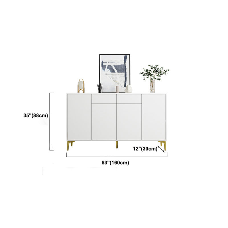Glam Style Sideboard White Wooden Buffet Stand for Dining Room Clearhalo 'buffet_sideboard' 'Buffets & Sideboards' 'furn' 'furn_buffet_sideboard' 'Furniture' 'Kitchen & Dining Furniture' 5494704