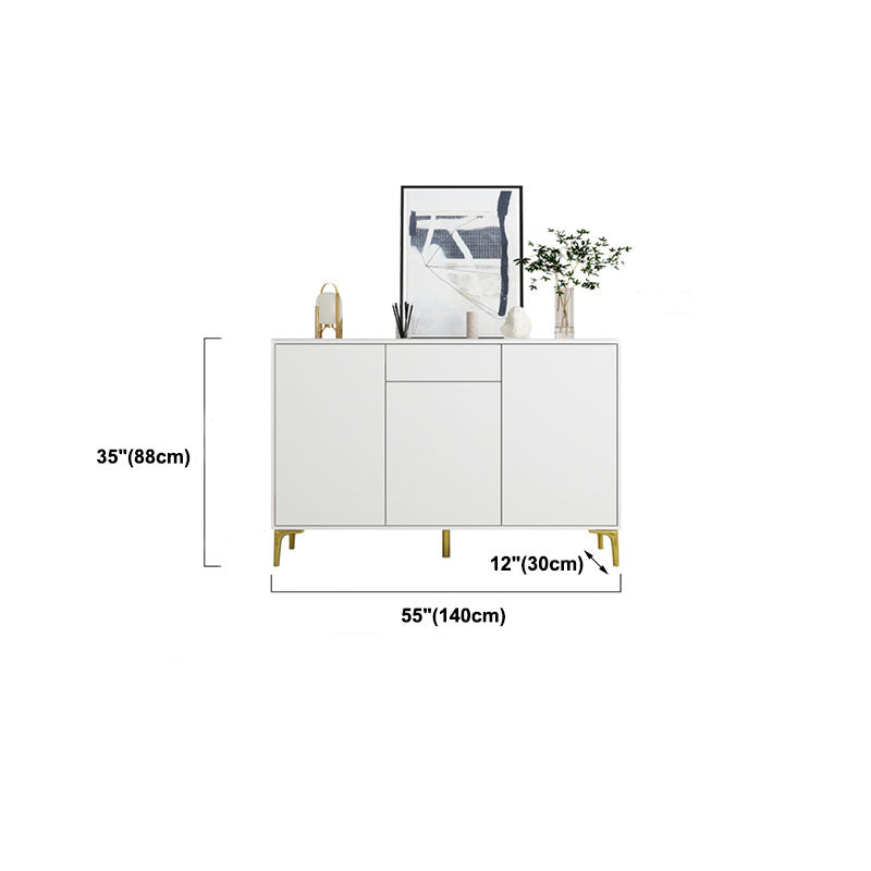 Glam Style Sideboard White Wooden Buffet Stand for Dining Room Clearhalo 'buffet_sideboard' 'Buffets & Sideboards' 'furn' 'furn_buffet_sideboard' 'Furniture' 'Kitchen & Dining Furniture' 5494707
