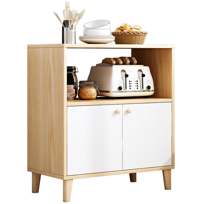 Server da pranzo in legno bianco in stile moderno con cassetti e porte