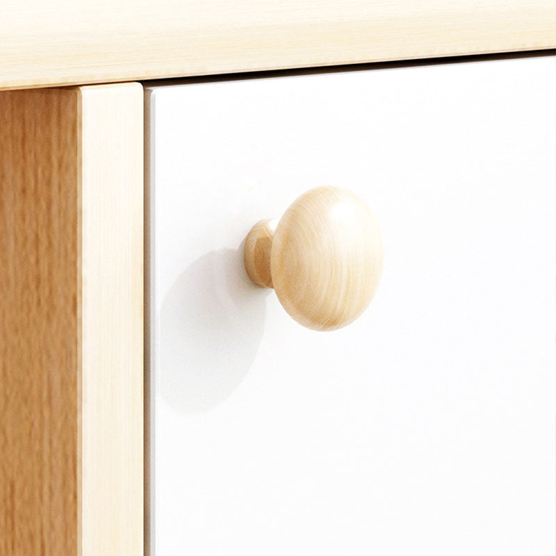 Server da pranzo in legno bianco in stile moderno con cassetti e porte