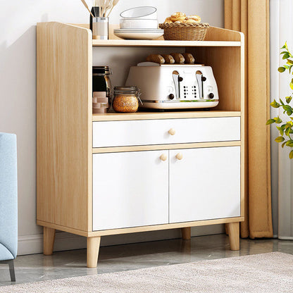 Server da pranzo in legno bianco in stile moderno con cassetti e porte