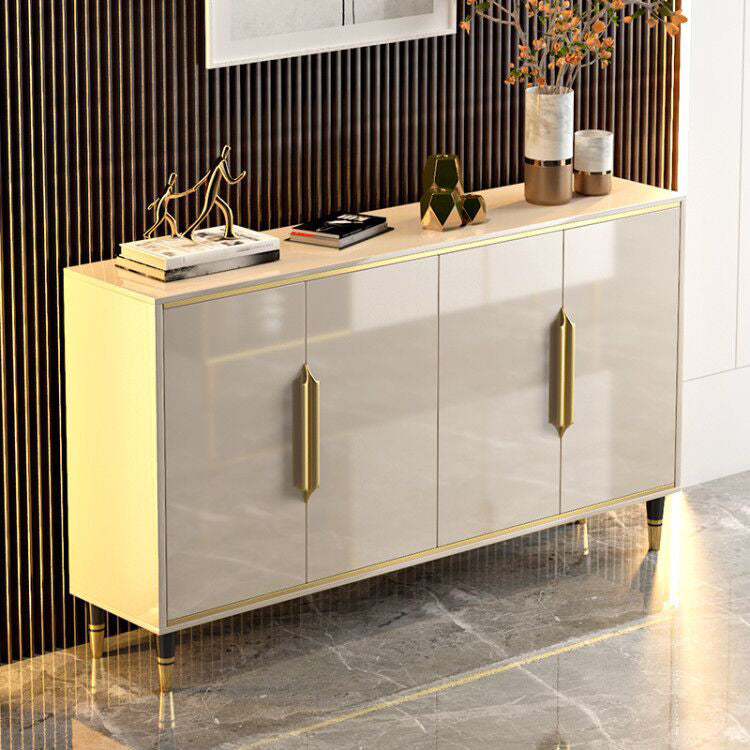 Sideboard Sideboard in stile glam beige con porte per soggiorno