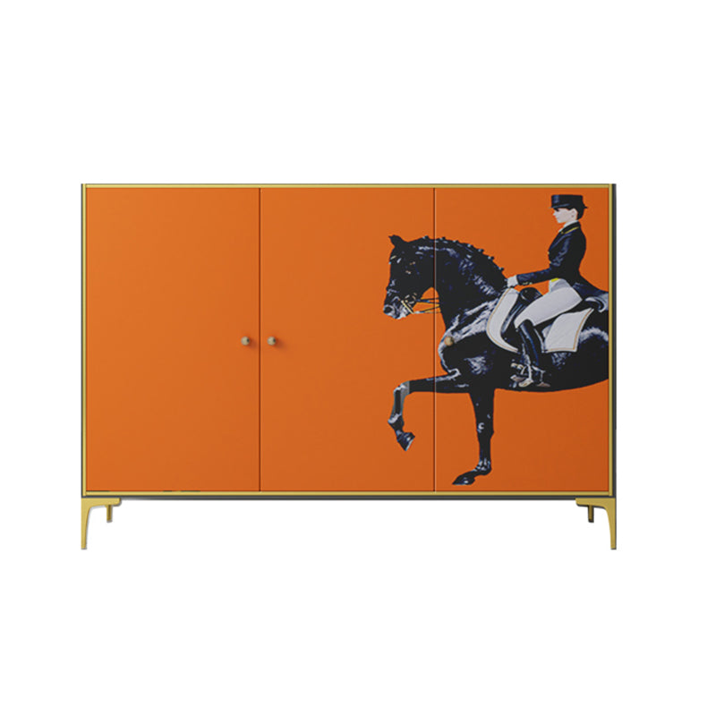 Moderni moderni mobili arancione ingegnerizzato server da pranzo per sala da pranzo