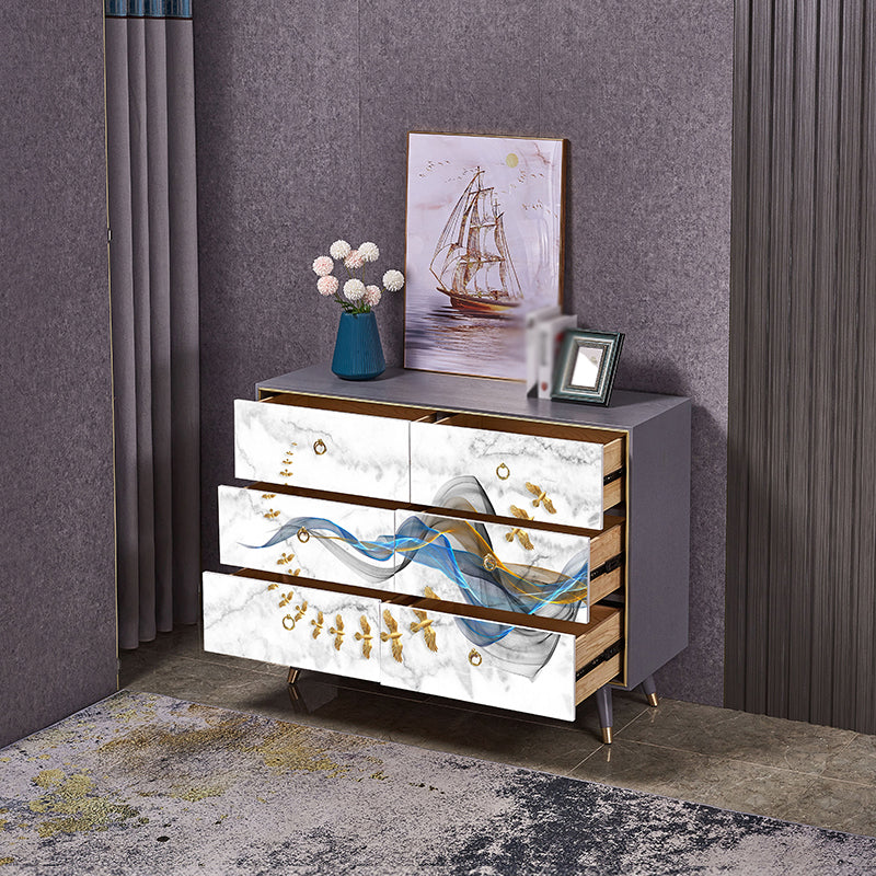 Birch Wood Wohnzimmer Sideboardschrank moderner Buffet -Serverschrank mit Schubladen