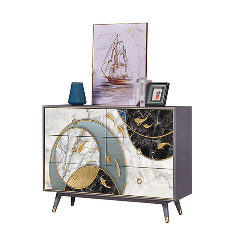 Birch Wood Wohnzimmer Sideboardschrank moderner Buffet -Serverschrank mit Schubladen