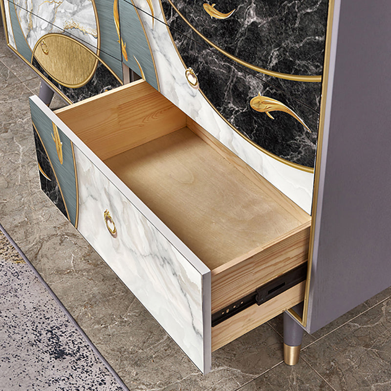 Birch Wood Wohnzimmer Sideboardschrank moderner Buffet -Serverschrank mit Schubladen