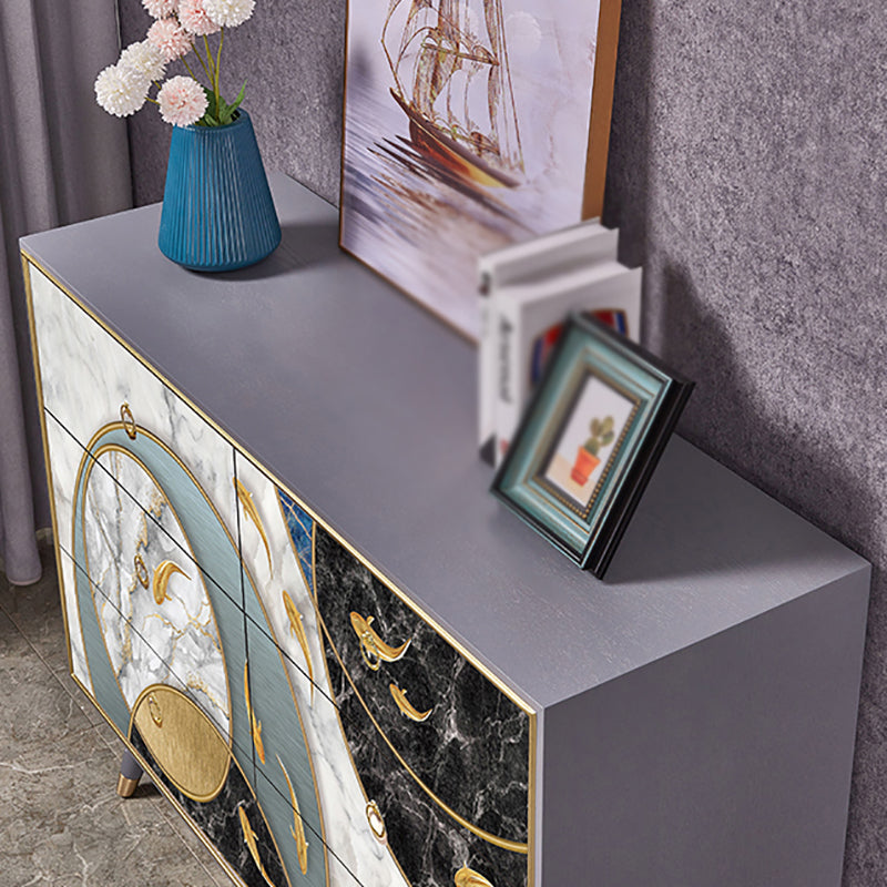 Birch Wood Wohnzimmer Sideboardschrank moderner Buffet -Serverschrank mit Schubladen