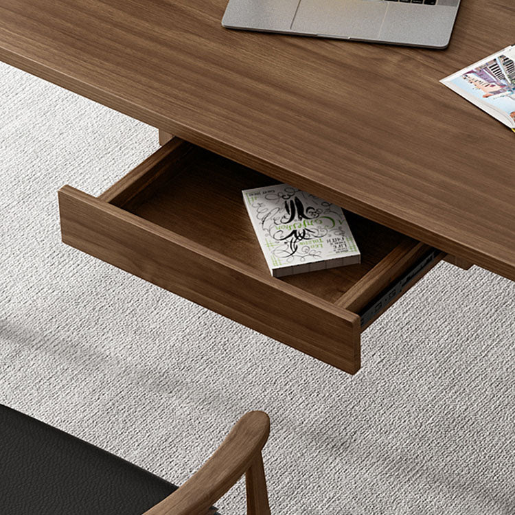 Modern Writing Desk Rectangular Solid Wood Office Desk for Home Clearhalo 'furn' 'furn_office_desk' 'Furniture' 'Office Desks' 'Office Furniture' 'office_desk' 5495030
